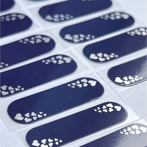 Jamberry Nail Wraps Heartstrings A193 Partial Sheet Purple Silver Sparkle